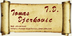 Tomas Đerković vizit kartica